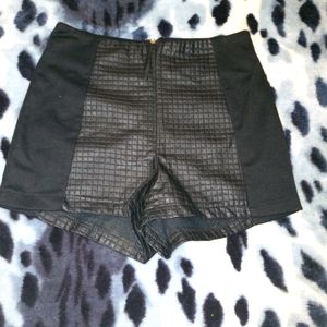 Faux Leather Shorts